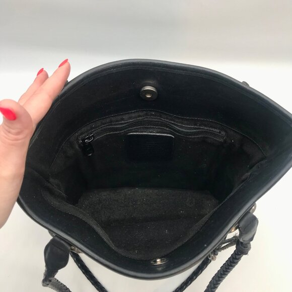 Brighton Black Leather Bucket Bag - Picture 11 of 11
